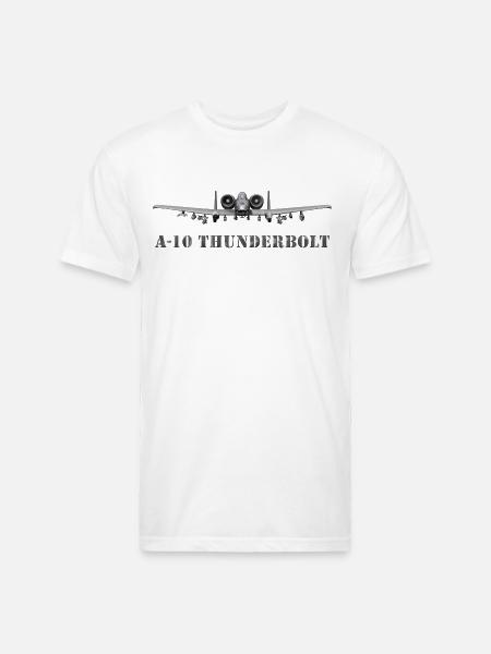 A10 Thunderbolt Frontline Print - Unisex Poly/Cotton T-Shirt - white