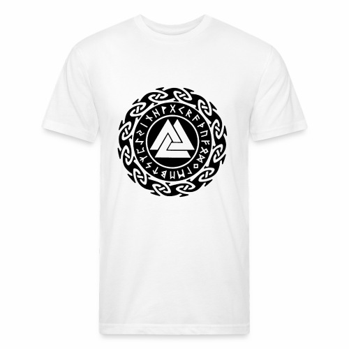 Viking Rune Valknut Wotansknot Gift Ideas - Men’s Fitted Poly/Cotton T-Shirt