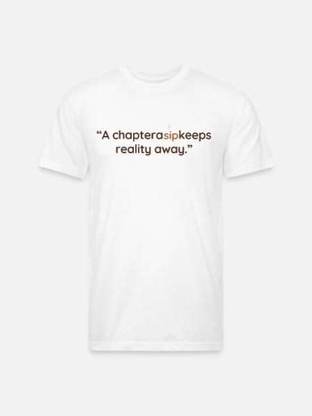 Chapter & Sip Escape - Unisex Poly/Cotton T-Shirt - white