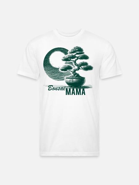 Bonsai Mama - Unisex Poly/Cotton T-Shirt - white