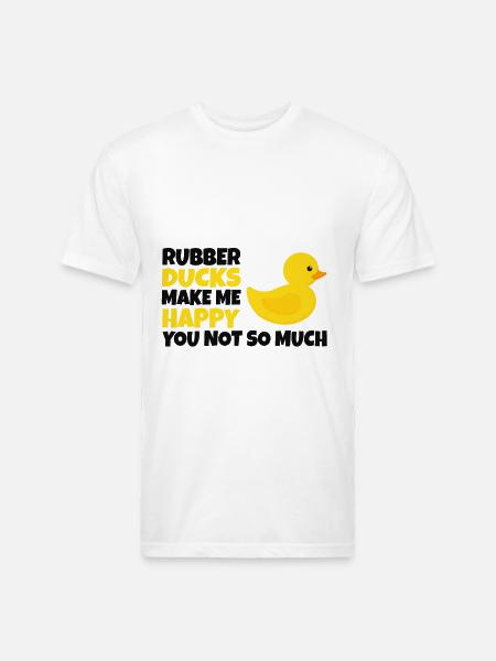 Rubber Duckie - Unisex Poly/Cotton T-Shirt - white