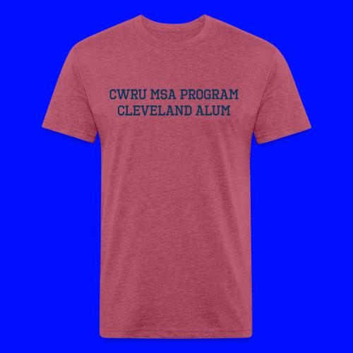 CWRU MSA Program Cleveland Alum - Men’s Fitted Poly/Cotton T-Shirt