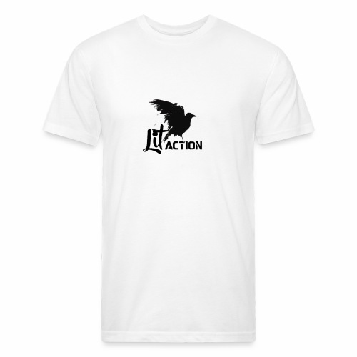 lit action Crow - Men’s Fitted Poly/Cotton T-Shirt