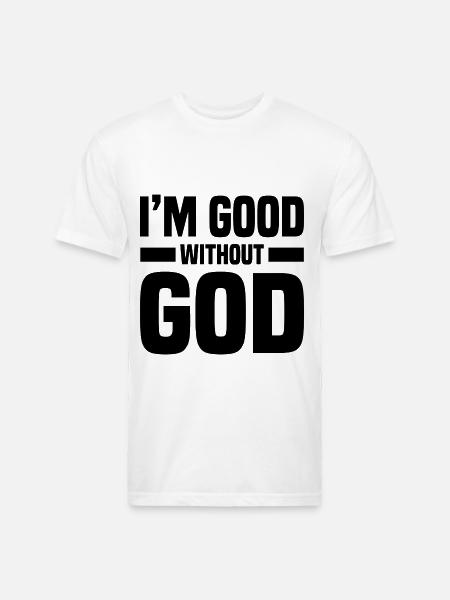 atheists - Unisex Poly/Cotton T-Shirt - white