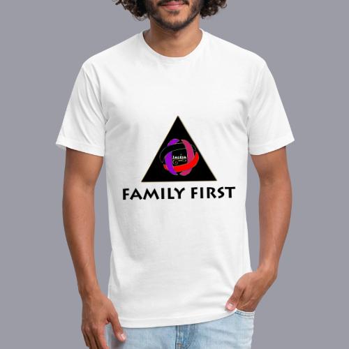 JALEJA FAMILY FIRST (BLACK PRINT) - Unisex Poly/Cotton T-Shirt