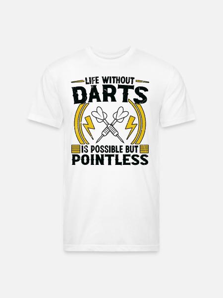 Darts Dart Player - Unisex Poly/Cotton T-Shirt - white