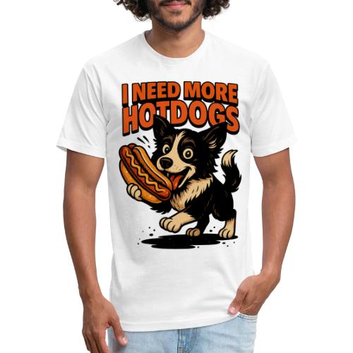 Funny Dog Hotdog Lover T-Shirt - Men’s Fitted Poly/Cotton T-Shirt