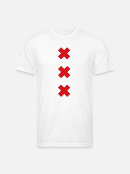 Amsterdam logo - Unisex Poly/Cotton T-Shirt - white
