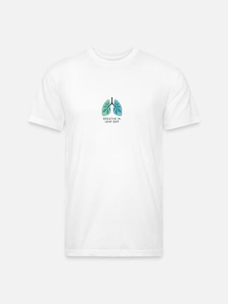 Breathe In, Leaf Out - Unisex Poly/Cotton T-Shirt - white