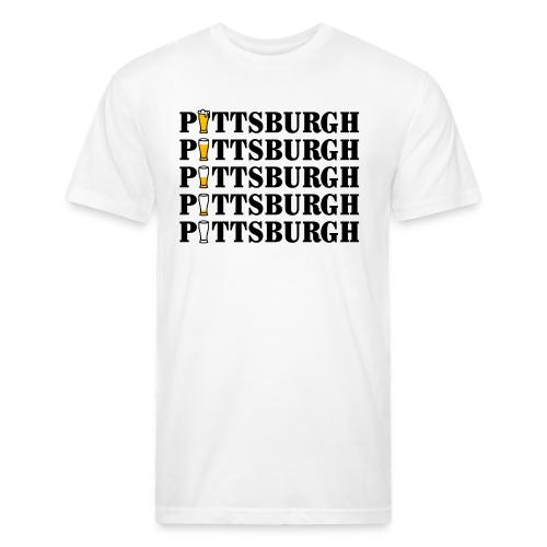 Beer in Pittsburgh - Men’s Fitted Poly/Cotton T-Shirt