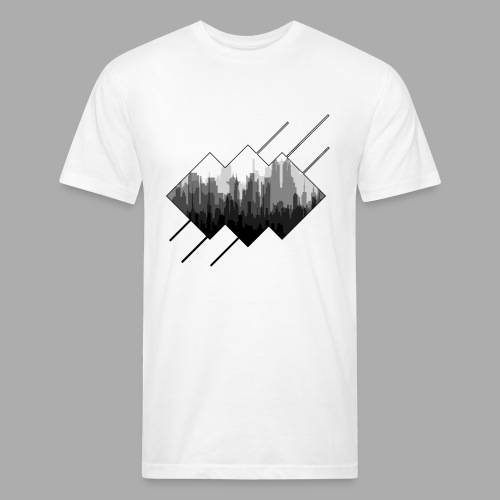 BLACK AND WHITE CITY - Men’s Fitted Poly/Cotton T-Shirt
