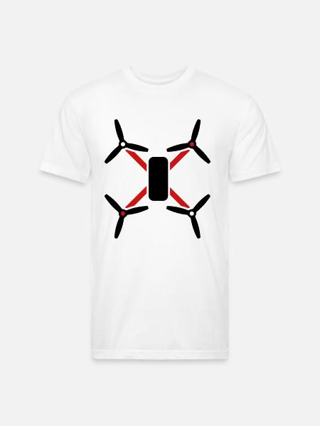 quad - Unisex Poly/Cotton T-Shirt - white