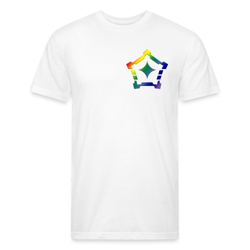 rainbow logo gradient - Fitted Cotton/Poly T-Shirt by Next Level