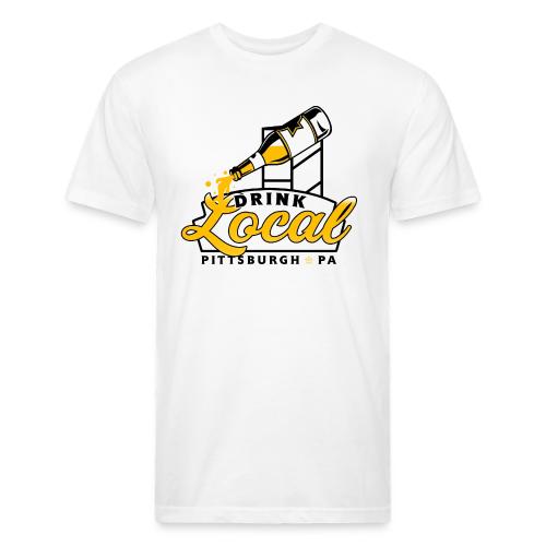 drink local pgh png - Men’s Fitted Poly/Cotton T-Shirt