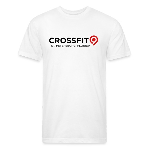 CrossFit9 Classic (Black) - Men’s Fitted Poly/Cotton T-Shirt