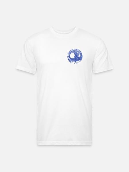 Retro Disco Ball - Unisex Poly/Cotton T-Shirt - white