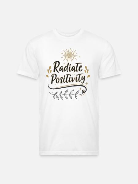 Radiate Positivity - Unisex Poly/Cotton T-Shirt - white