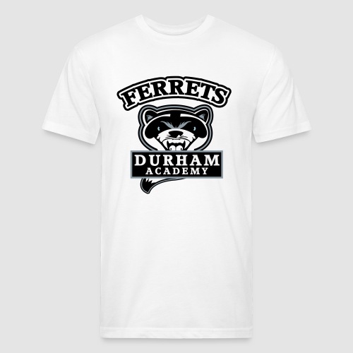 durham academy ferrets logo black - Fitted Cotton/Poly T-Shirt by Next Level