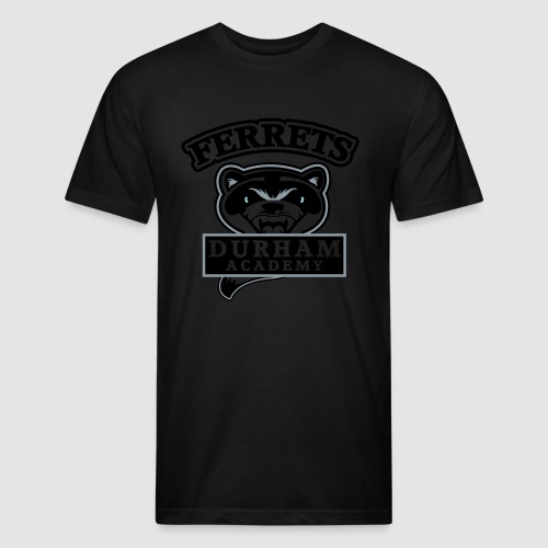 durham academy ferrets logo black - Men’s Fitted Poly/Cotton T-Shirt