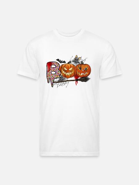 Boo - Unisex Poly/Cotton T-Shirt - white