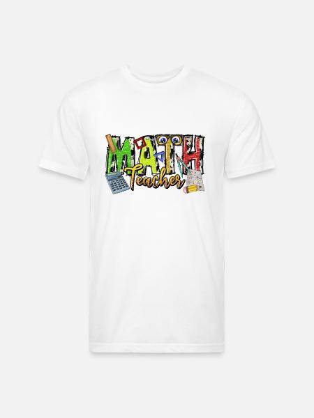 Math Teacher - Unisex Poly/Cotton T-Shirt - white