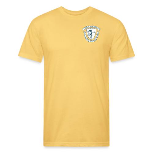 med school shield rev - Men’s Fitted Poly/Cotton T-Shirt