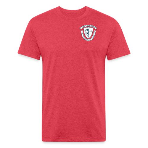 med school shield rev - Men’s Fitted Poly/Cotton T-Shirt