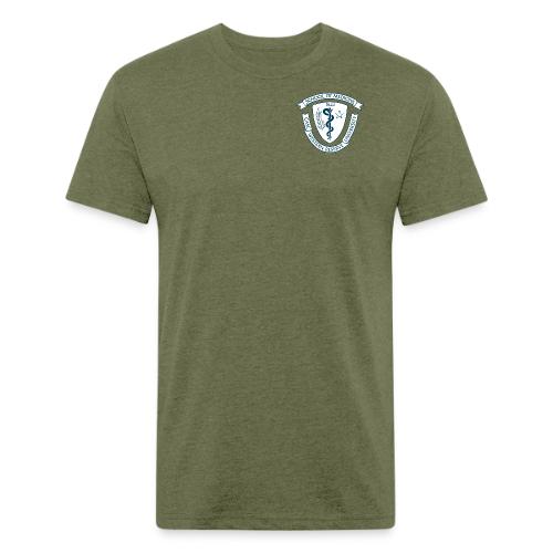 med school shield rev - Men’s Fitted Poly/Cotton T-Shirt