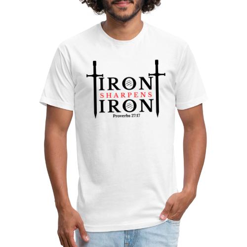 Iron Sharpens Iron - Proverbs 27:17 (Black & Red) - Unisex Poly/Cotton T-Shirt