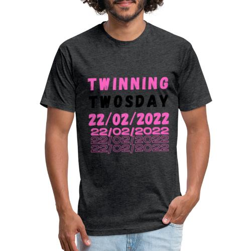 Twinning Twosday Tuesday February 22nd 2022 Funny - Fitted Cotton/Poly T-Shirt by Next Level