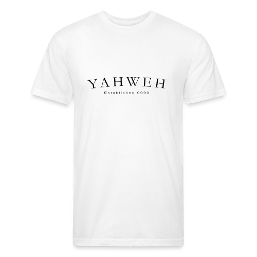 Yahweh Established 0000 in black - Men’s Fitted Poly/Cotton T-Shirt