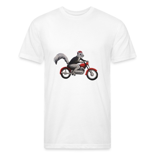 Speedbike Squirrel - Men’s Fitted Poly/Cotton T-Shirt