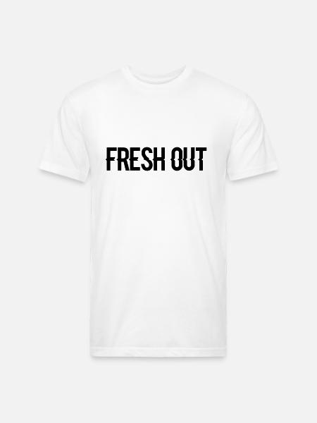 fresh out - Unisex Poly/Cotton T-Shirt - white
