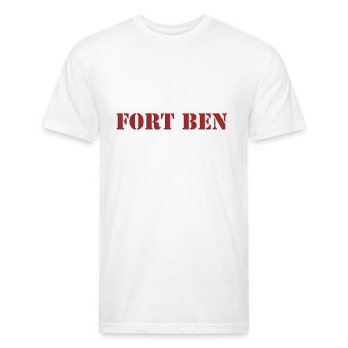 FORT BEN, red stencil - Unisex Poly/Cotton T-Shirt
