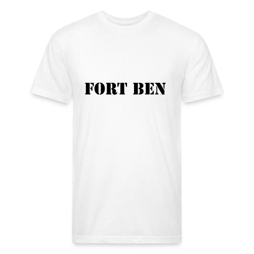 FORT BEN, black stencil - Unisex Poly/Cotton T-Shirt