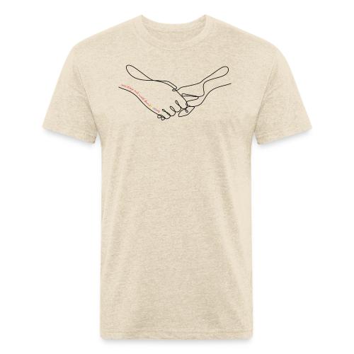 Reaching Out With Love (black outlines) - Unisex Poly/Cotton T-Shirt