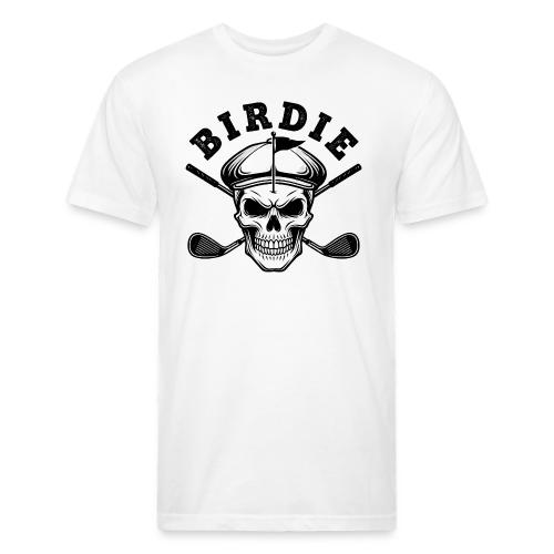 BIRDIE Skull - Golf Player Gift Tee Edgy Skeleton - Unisex Poly/Cotton T-Shirt