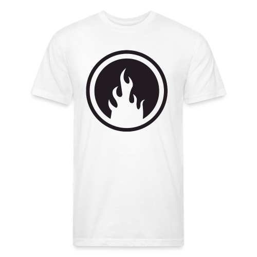 RC flame black - Men’s Fitted Poly/Cotton T-Shirt