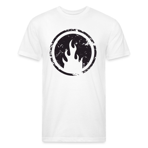 RC flame black grunge - Men’s Fitted Poly/Cotton T-Shirt
