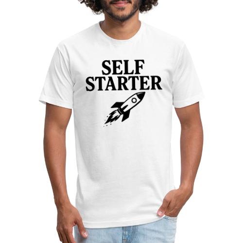 Self Starter Rocket Motivation Shirt - Men’s Fitted Poly/Cotton T-Shirt