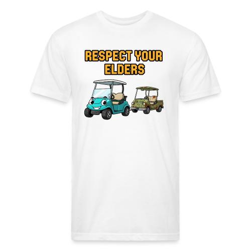 Golf Cart Humor T-Shirt | Respect Your Elders - Unisex Poly/Cotton T-Shirt