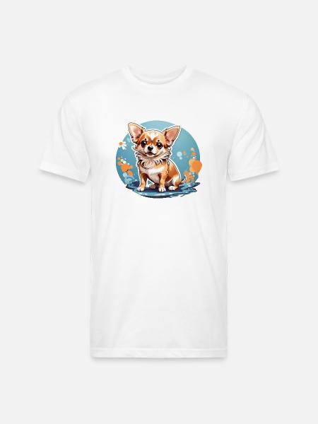 Lovely Chihuahua Dog - Unisex Poly/Cotton T-Shirt - white