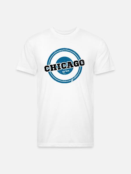 The Windy City Chicago - Unisex Poly/Cotton T-Shirt - white