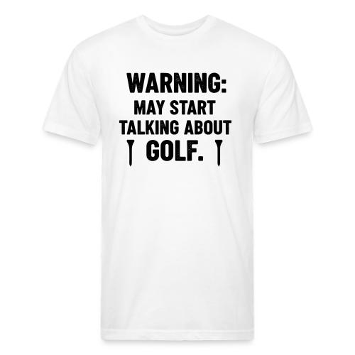 Warning May Start Talking Golf - Golf Gag Gift Tee - Unisex Poly/Cotton T-Shirt