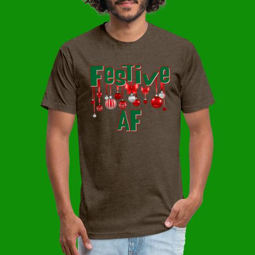 Festive AF - Men’s Fitted Poly/Cotton T-Shirt