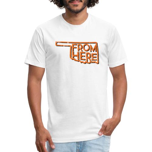 From Here Oklaorange - Men’s Fitted Poly/Cotton T-Shirt