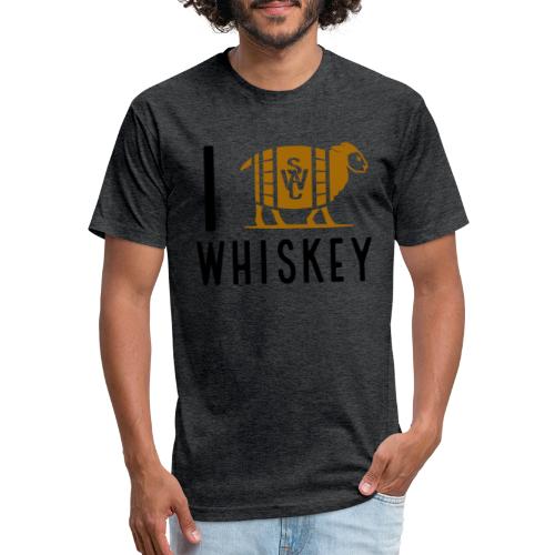 I Love Whiskey - Men’s Fitted Poly/Cotton T-Shirt