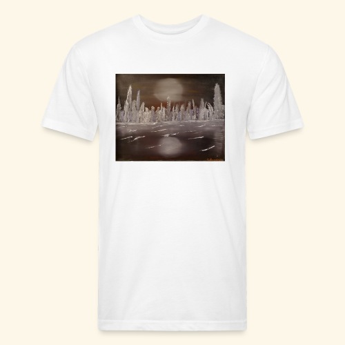 Winter Moon - Men’s Fitted Poly/Cotton T-Shirt