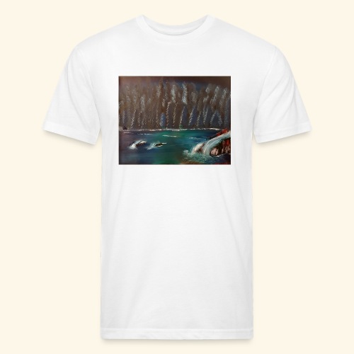 Hidden Cove - Men’s Fitted Poly/Cotton T-Shirt