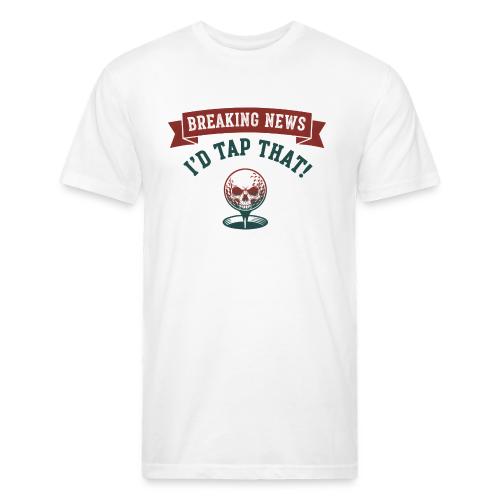 Golf Skull Tee: Breaking News I'd Tap That Humor - Unisex Poly/Cotton T-Shirt